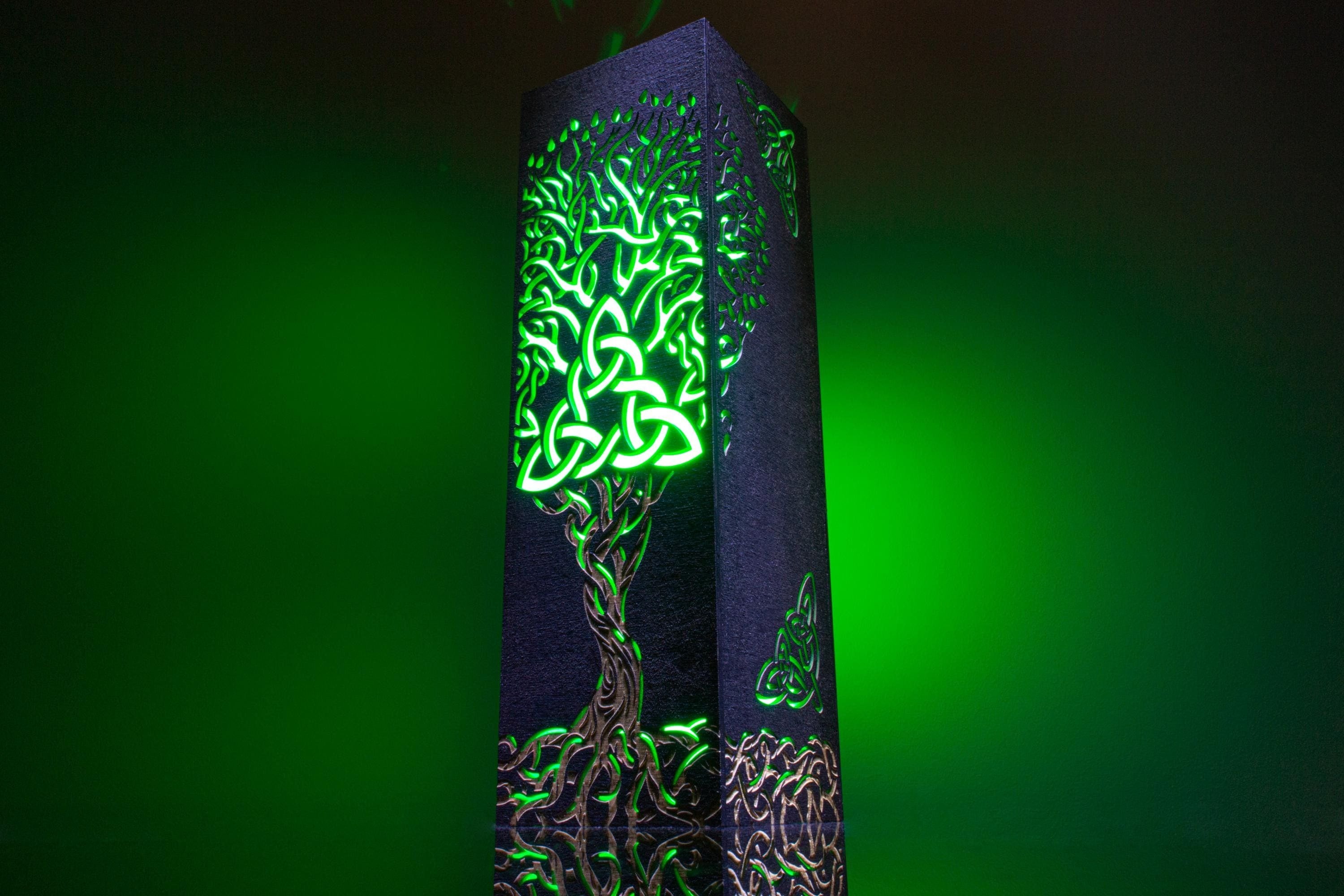 Tree of Life LED Night Lamp – Norse Viking Mythology Decor