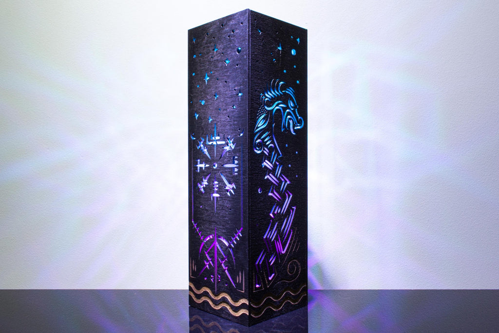 Viking Vegvisir LED Night Lamp – Drakkar Dragon Boat Nordic Decor