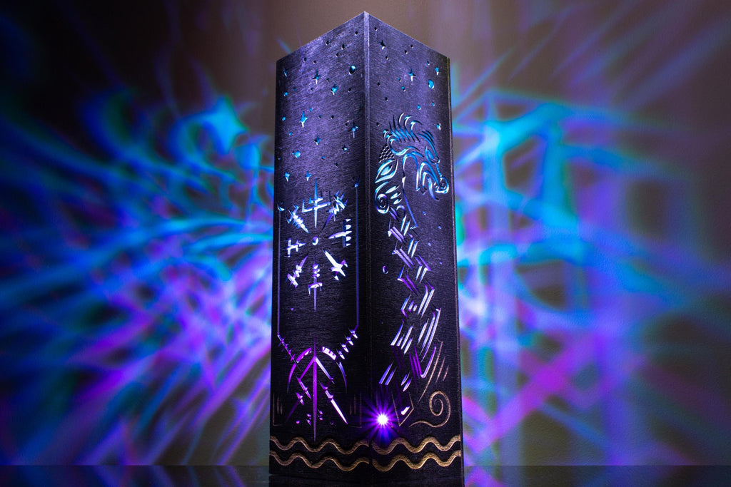 Viking Vegvisir LED Night Lamp – Drakkar Dragon Boat Nordic Decor