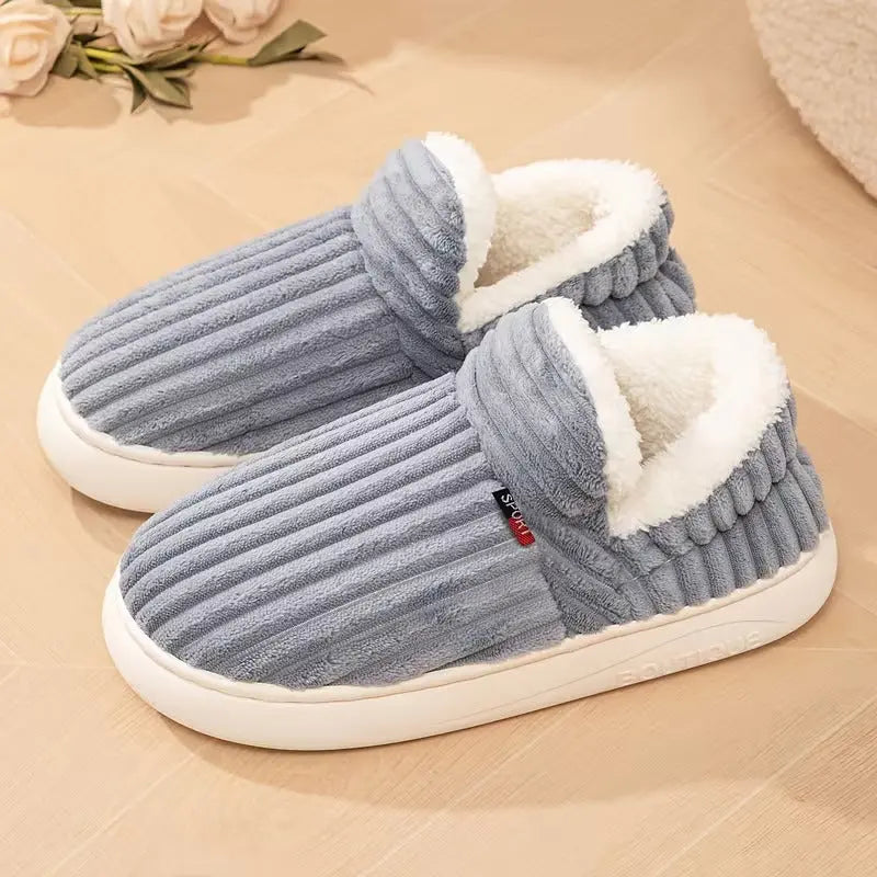 Women’s Fleece Lined Slippers – Cozy Warm Indoor Comfort Shoes Grab3