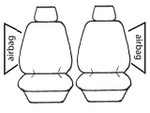 Neoprene Seat Covers for Toyota Hilux SR / SR5 (2016–On) – Waterproof Custom Fit Front & Rear Set