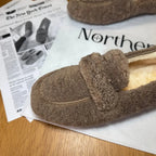Women’s Cozy Fleece Lined Loafers – Soft Slip-On Comfort Shoes Grab3
