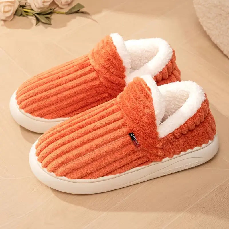 Women’s Fleece Lined Slippers – Cozy Warm Indoor Comfort Shoes Grab3