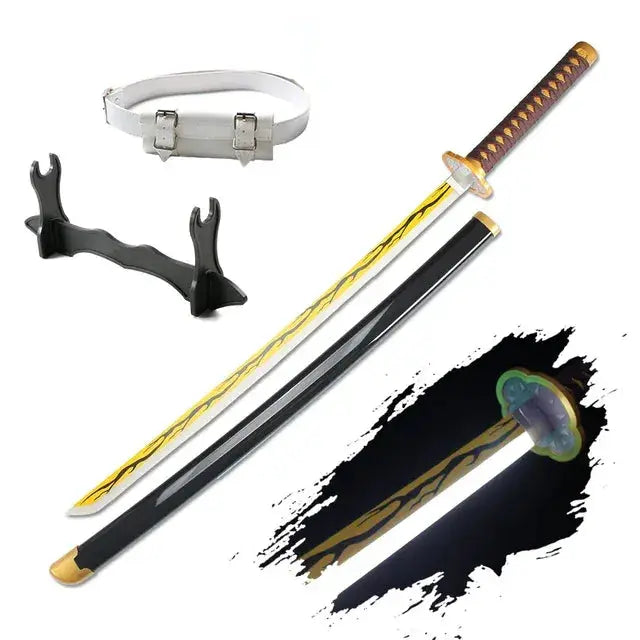 LED Light Up Anime Katana Zenitsu Agatsuma lighting sword – Color Changing Glow Vapor Blade Toy Prop