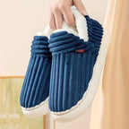 Women’s Fleece Lined Slippers – Cozy Warm Indoor Comfort Shoes Grab3