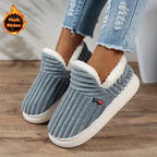 Women’s Fleece Lined Slippers – Cozy Warm Indoor Comfort Shoes Grab3