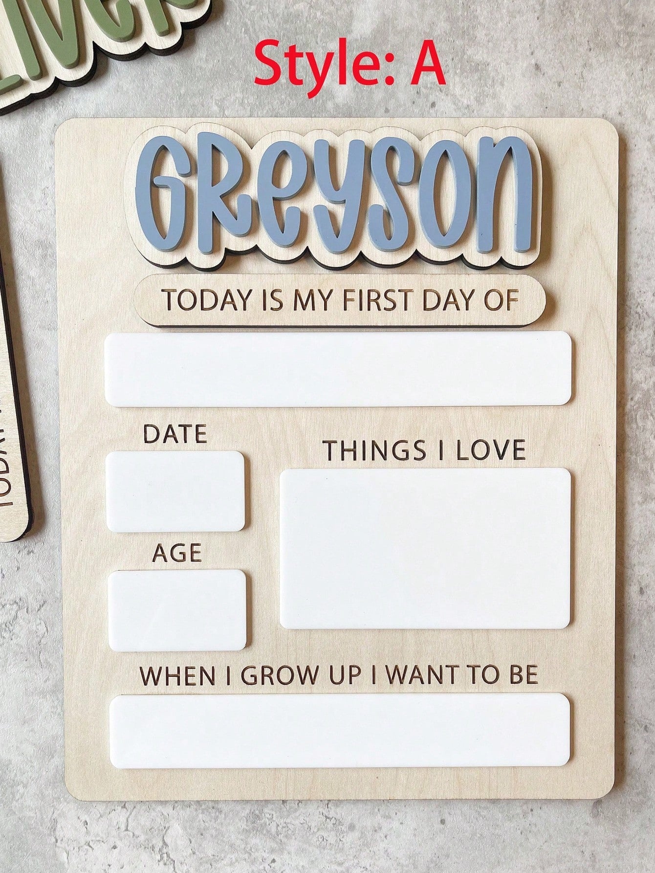 Kids First Day of School Sign