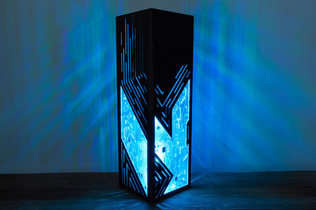 Cyberpunk Circuit Board LED Lamp – RGB Futuristic Night Light Decor