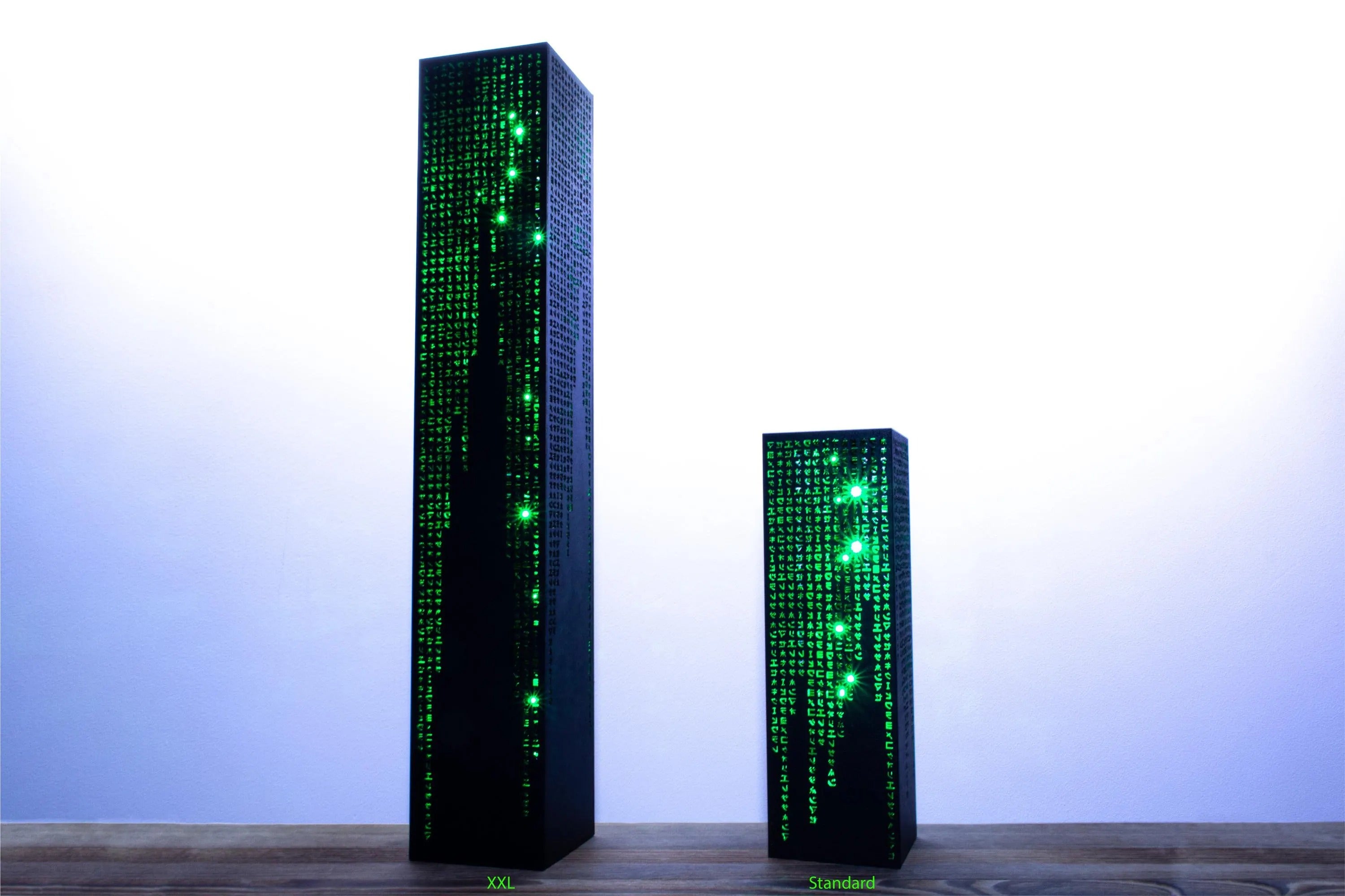 Matrix Green Code LED Desk Lamp - Futuristic Gaming Room Decor