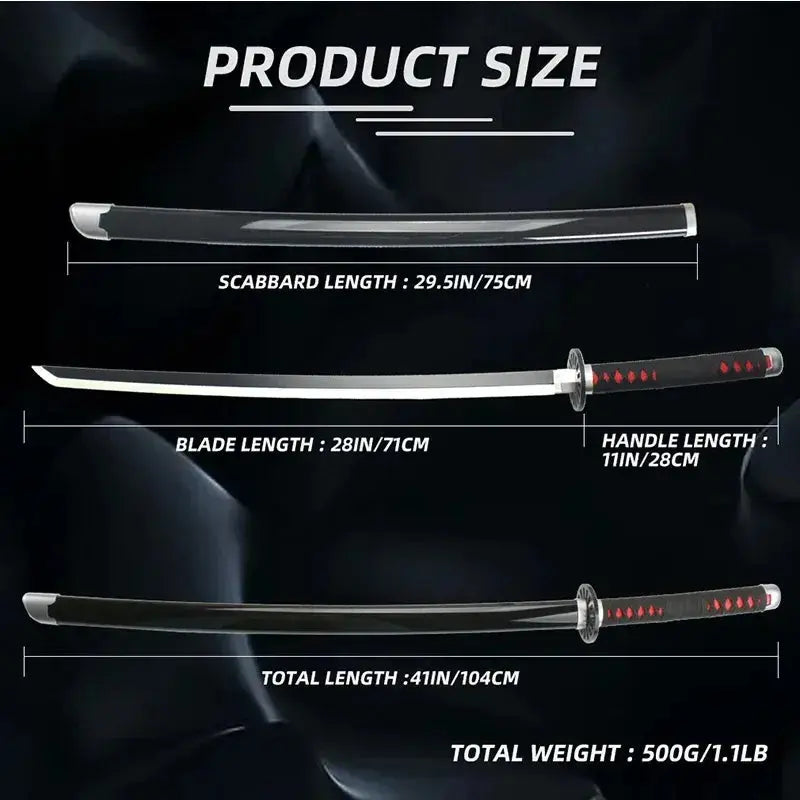 Flame Red LED Katana Sword Kyojuro rengoku flame – Anime Samurai Decor Light