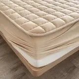 Quilted Mattress Pad – Soft Breathable Mattress Topper with Fitted Skirt Grab3