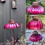 Decorative Garden Bird Feeder – Flower-Shaped Outdoor Bird Feeding House Grab3