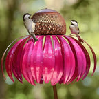 Decorative Garden Bird Feeder – Flower-Shaped Outdoor Bird Feeding House Grab3