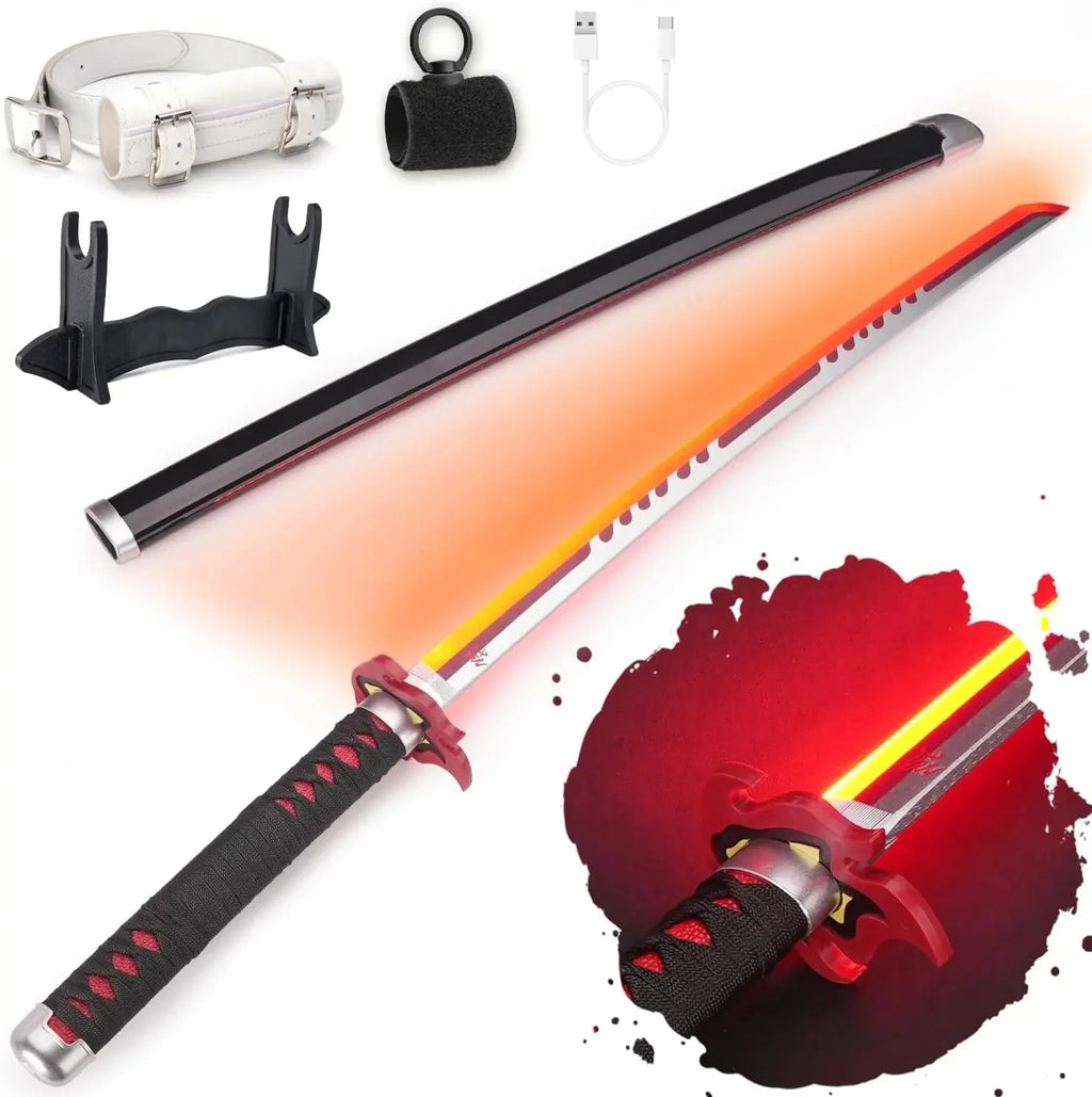 Demon Slayer LED Katana Sword – Glowing Nichirin Anime Cosplay Replica Grab3