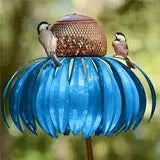Decorative Garden Bird Feeder – Flower-Shaped Outdoor Bird Feeding House Grab3