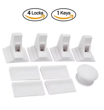 Hidden Magnetic Cabinet Lock – Child Safety Drawer & Door Lock Set Grab3
