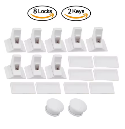 Hidden Magnetic Cabinet Lock for Kids – Child Safety Drawer & Door Lock (Multiple Lock & Key Sets)