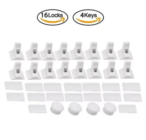Hidden Magnetic Cabinet Lock – Child Safety Drawer & Door Lock Set Grab3