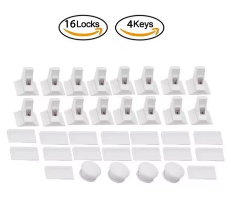 Hidden Magnetic Cabinet Lock for Kids – Child Safety Drawer & Door Lock (Multiple Lock & Key Sets)