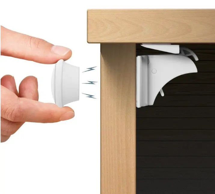 Hidden Magnetic Cabinet Lock – Child Safety Drawer & Door Lock Set Grab3