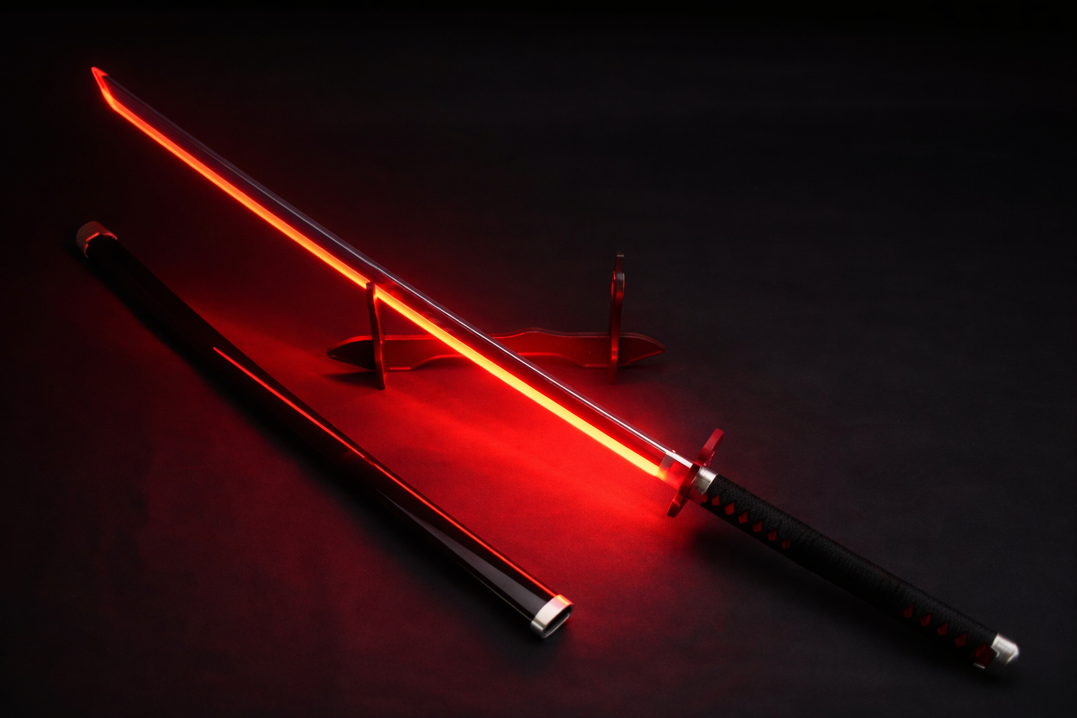Flame Red LED Katana Sword Kyojuro rengoku flame – Anime Samurai Decor Light
