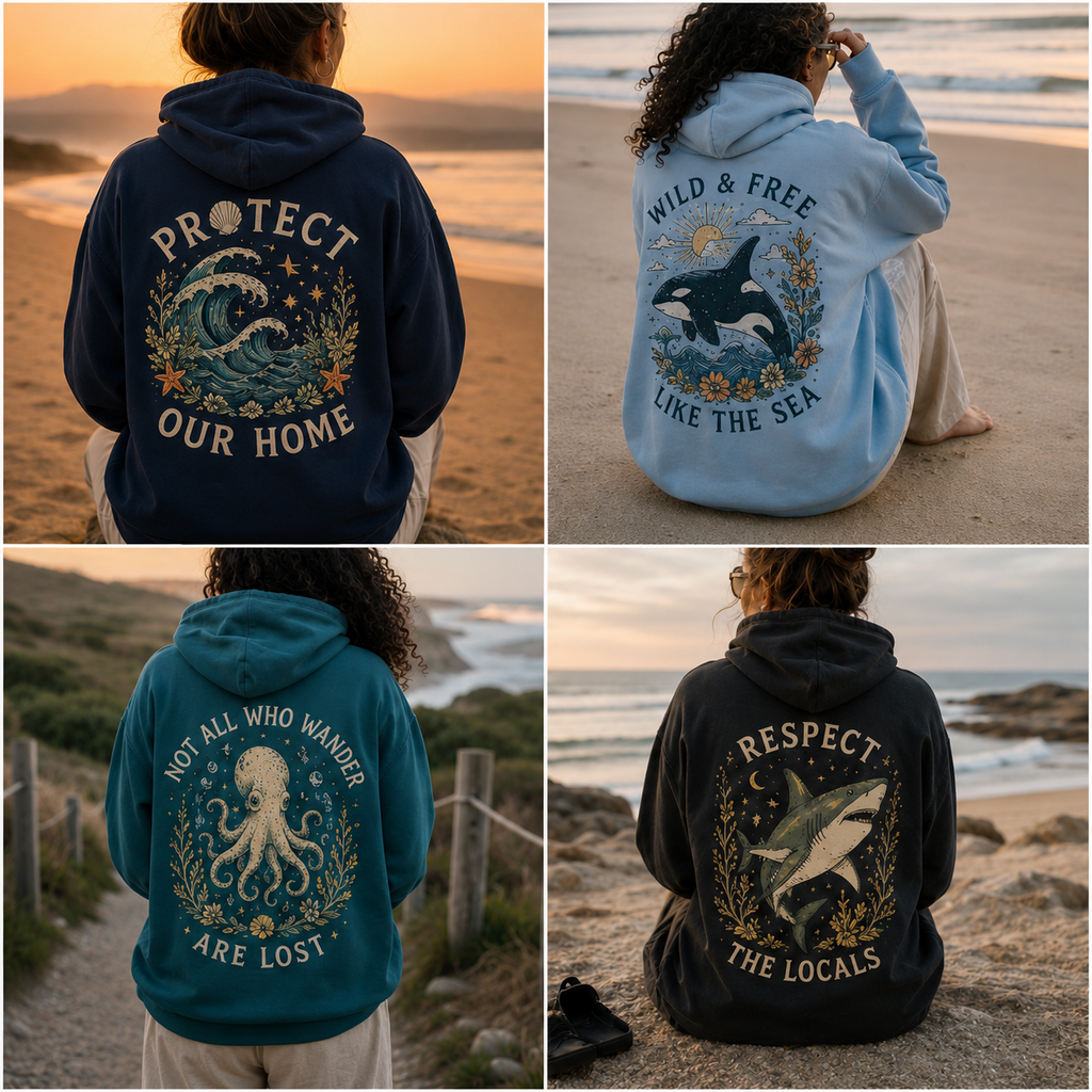 Ocean Soul Collection™ – Vintage Coastal Hoodies & Tees for Sea Lovers
