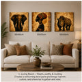 Canvas Art African 3 Piece Art Syle
