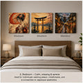 Canvas Art Japanese 3 Piece Set