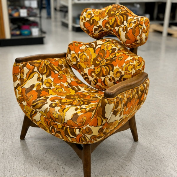 Adrian Pearsall Style Lounge Chair — Mid-Century Curved Sculptural Armchair