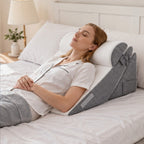 Adjustable Orthopedic Wedge Pillow Set (3PCS) – Memory Foam Support for Back Pain, Acid Reflux & Recovery