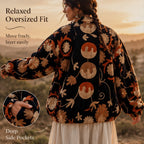 Hand Embroidered Crewel Jacket — Artisan Botanical Statement Coat