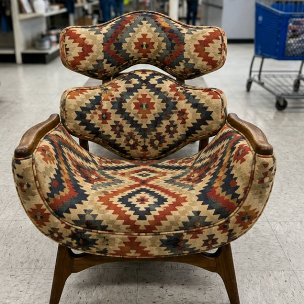 Adrian Pearsall Style Lounge Chair — Mid-Century Curved Sculptural Armchair