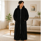 Mens Ultra Warm Full-Length Fleece Zip Hoodie – Oversized Wearable Blanket Hoodie With Pockets (Pre-Order)