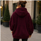 Women's Maroon Fleece Jacket