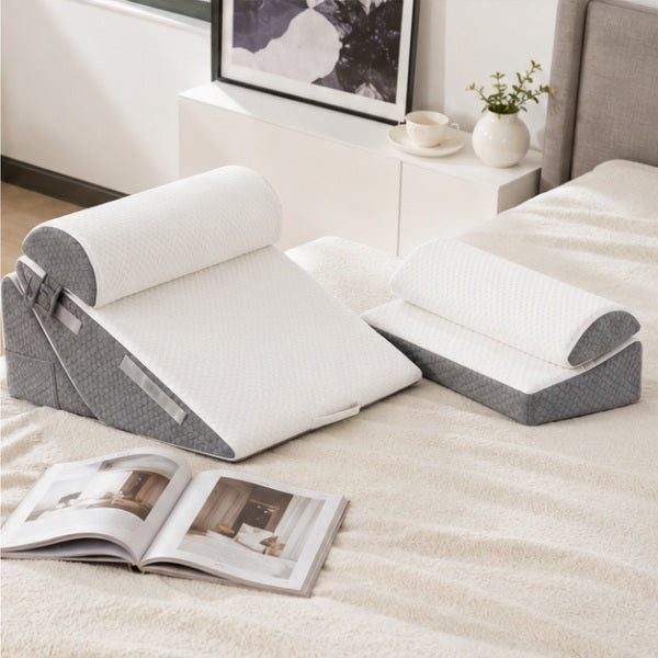 Adjustable Orthopedic Wedge Pillow Set (3PCS) – Memory Foam Support for Back Pain, Acid Reflux & Recovery