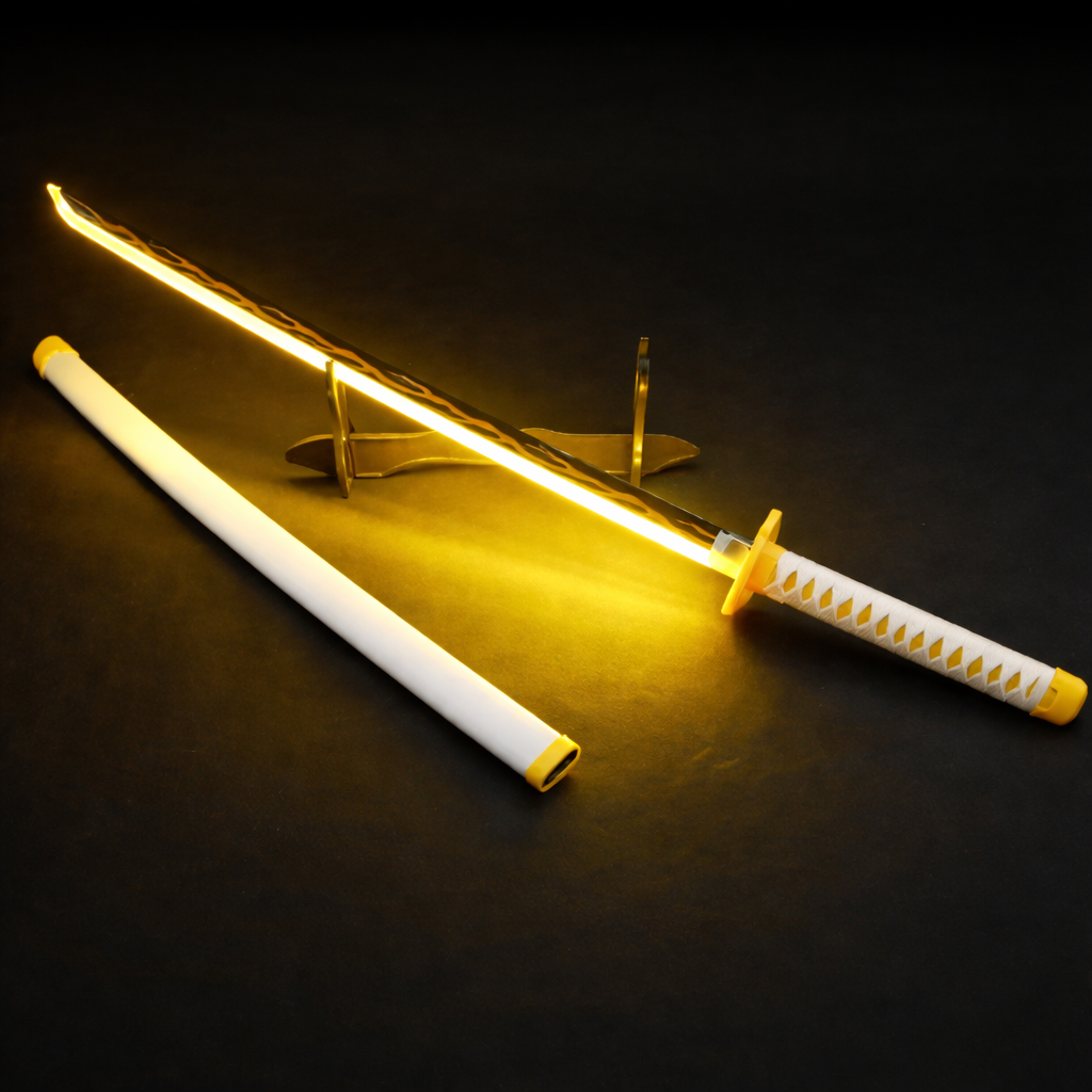LED Light Up Anime Katana Zenitsu Agatsuma lighting sword – Color Changing Glow Vapor Blade Toy Prop